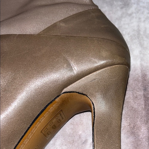 EUC Reiss CARRIE Ankle Boots Leather Taupe Brown Grey Almond Toe Shoes 39 - Picture 9 of 15